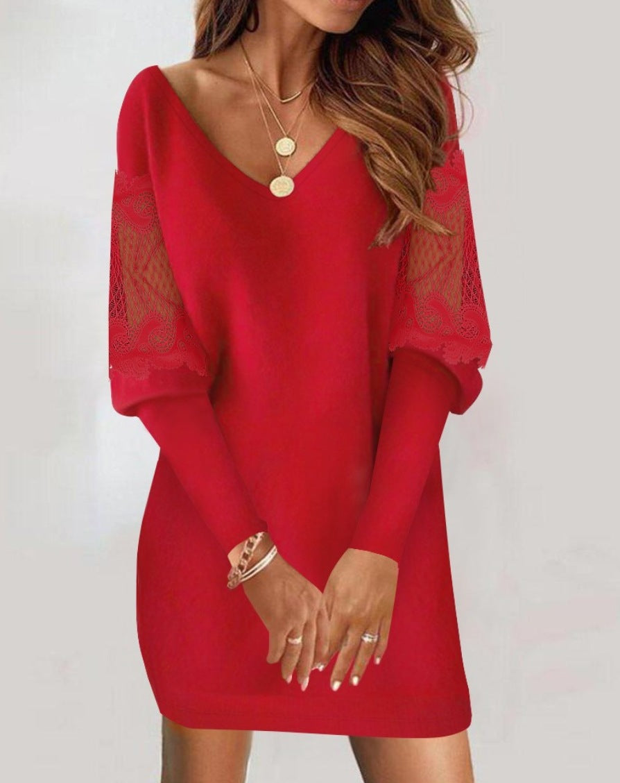 Amelie™ — Robe élégante aux manches dentelle