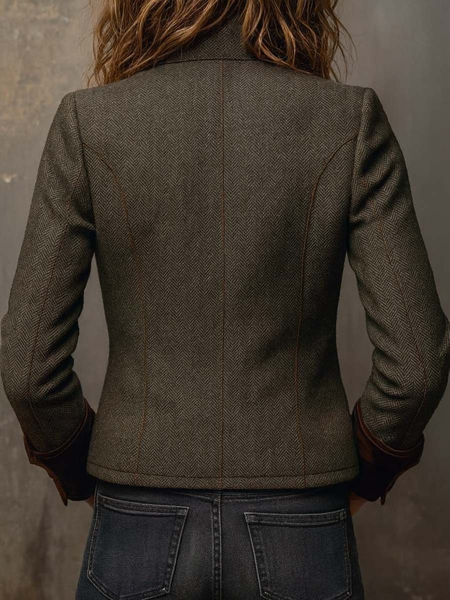 Dolores – Blazer en sergé à bordure contrastante