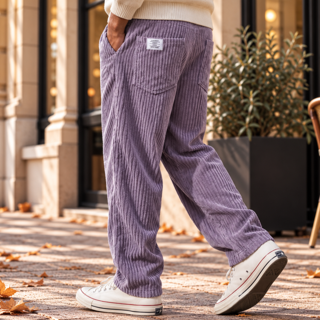 Laurent | Pantalon en velours côtelé à taille élastique
