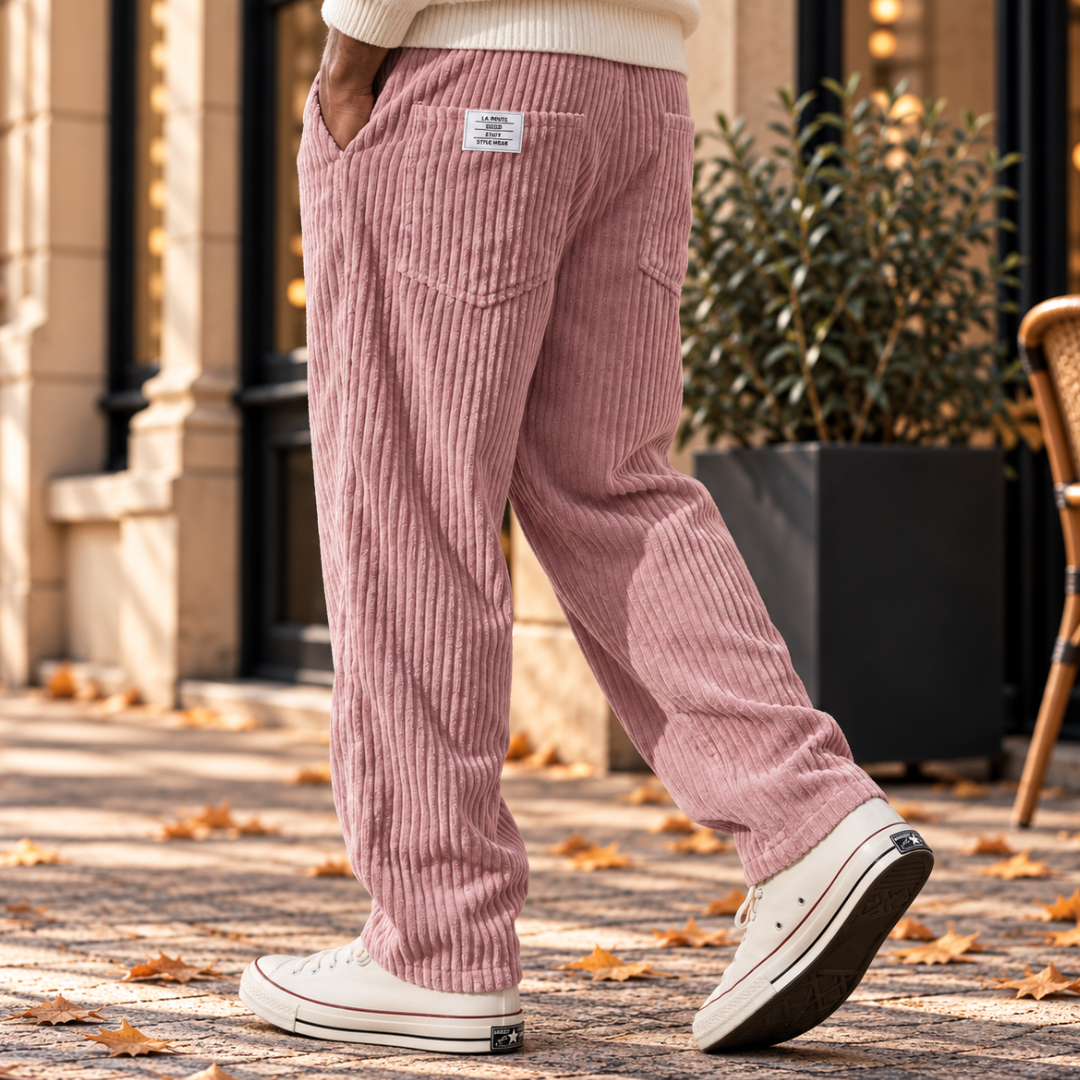 Laurent | Pantalon en velours côtelé à taille élastique
