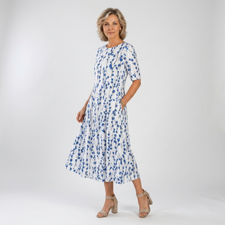 Ésmorine™ — Robe midi imprimée élégance naturelle
