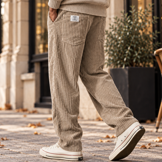 Laurent | Pantalon en velours côtelé à taille élastique