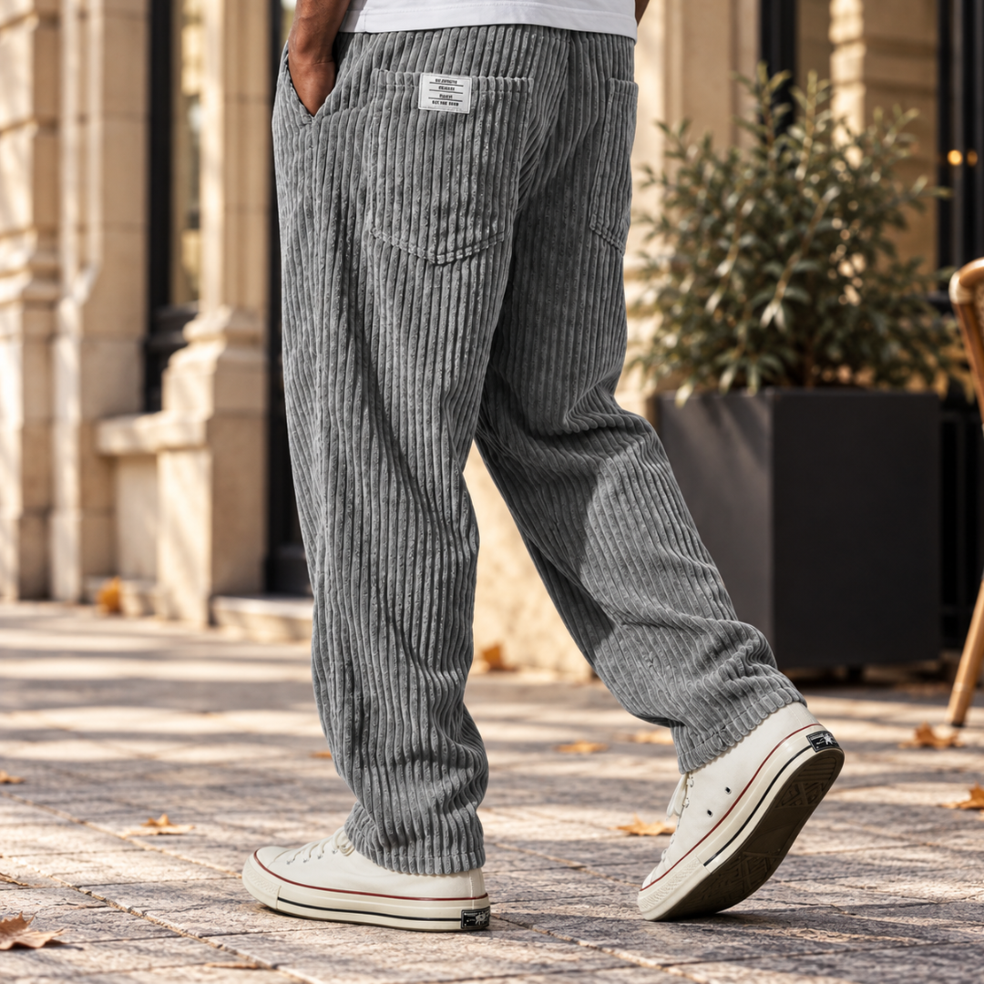 Laurent | Pantalon en velours côtelé à taille élastique