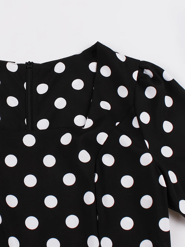 Marguerite™ | Robe pois élégante confortable intemporelle