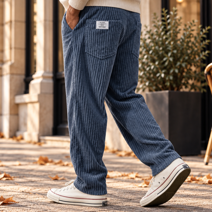 Laurent | Pantalon en velours côtelé à taille élastique