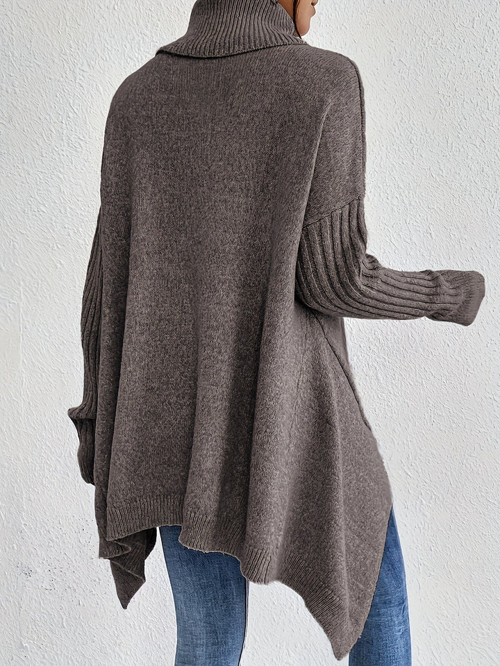 Léïna™ – Le Pull Col Montant Doux & Décontracté