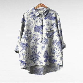 Rosélina™ — Chemise florale artistique fluide élégante