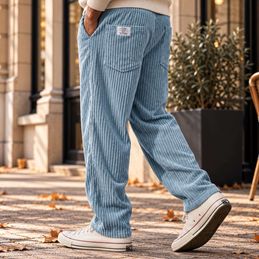 Laurent | Pantalon en velours côtelé à taille élastique