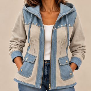 Veronica | Veste bimatière à capuche