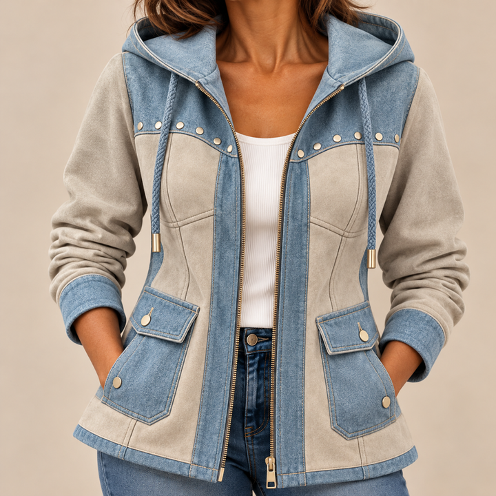 Veronica | Veste bimatière à capuche