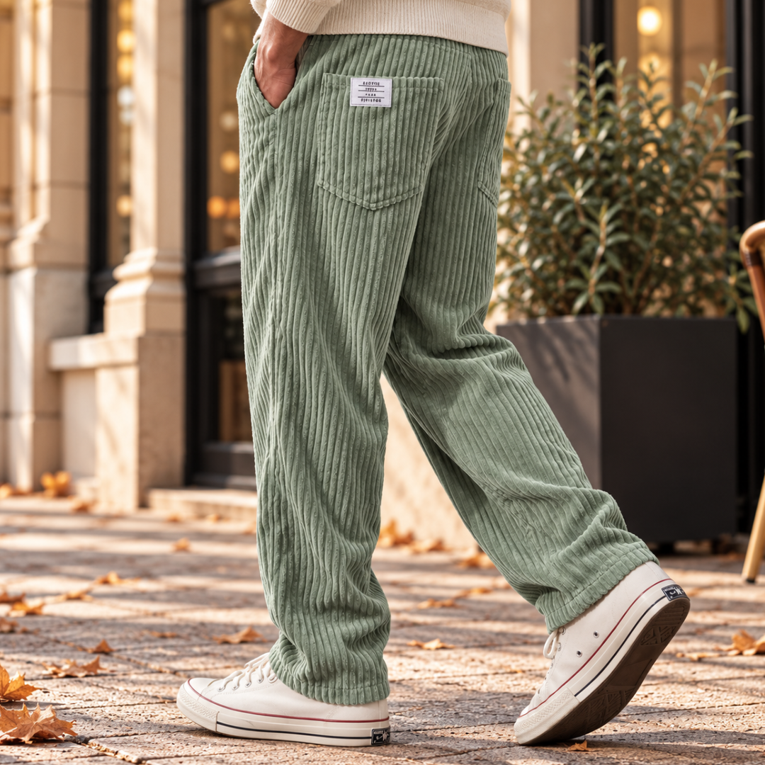 Laurent | Pantalon en velours côtelé à taille élastique