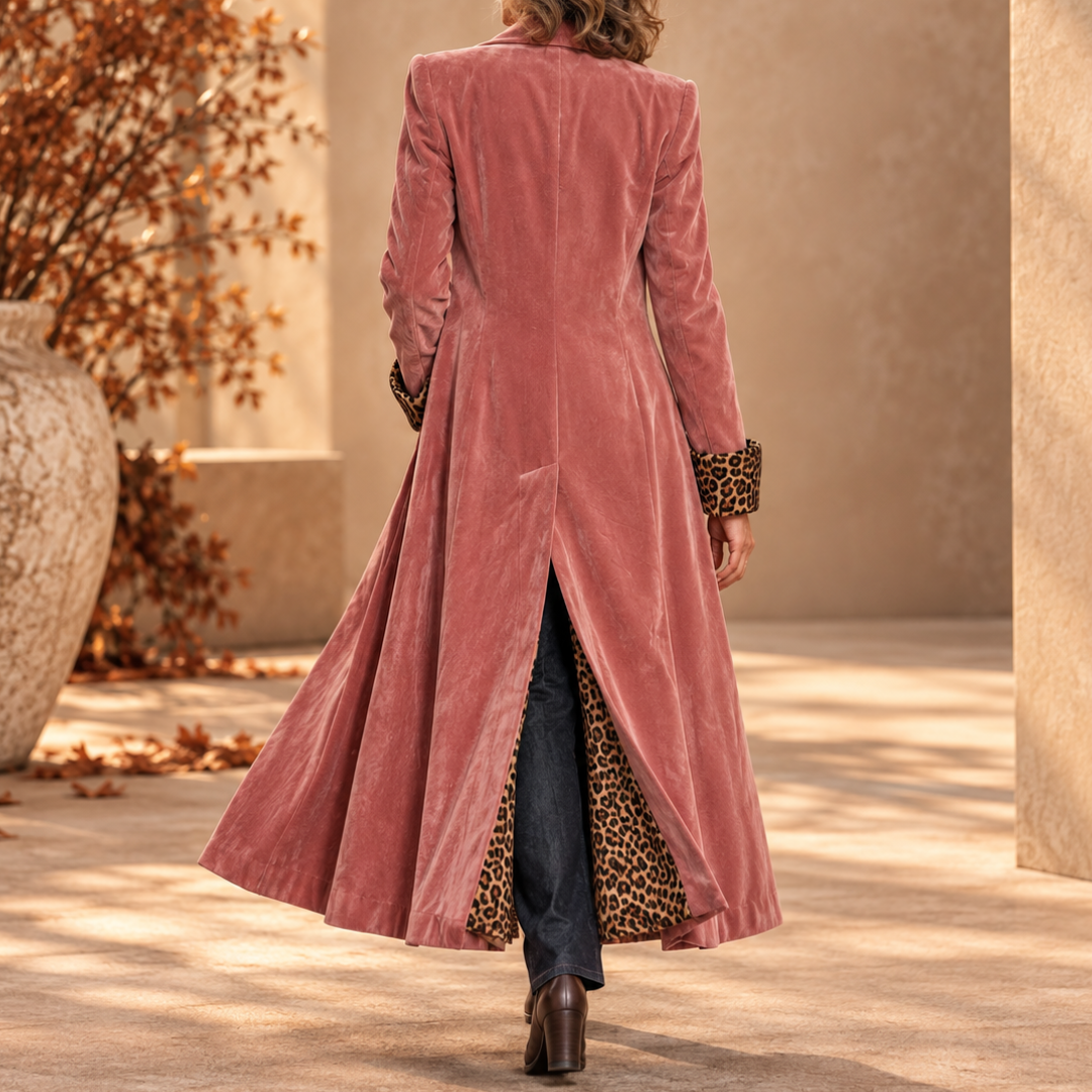 Madison | Manteau long en velours à la coupe tailleur