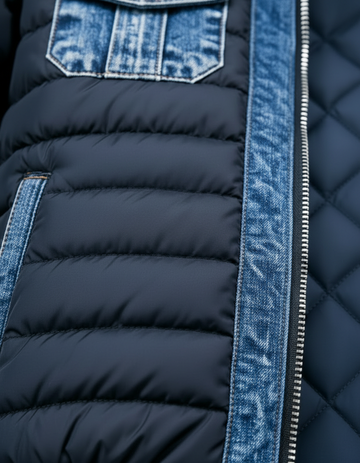 Lucien™ | Veste hybride en denim matelassé