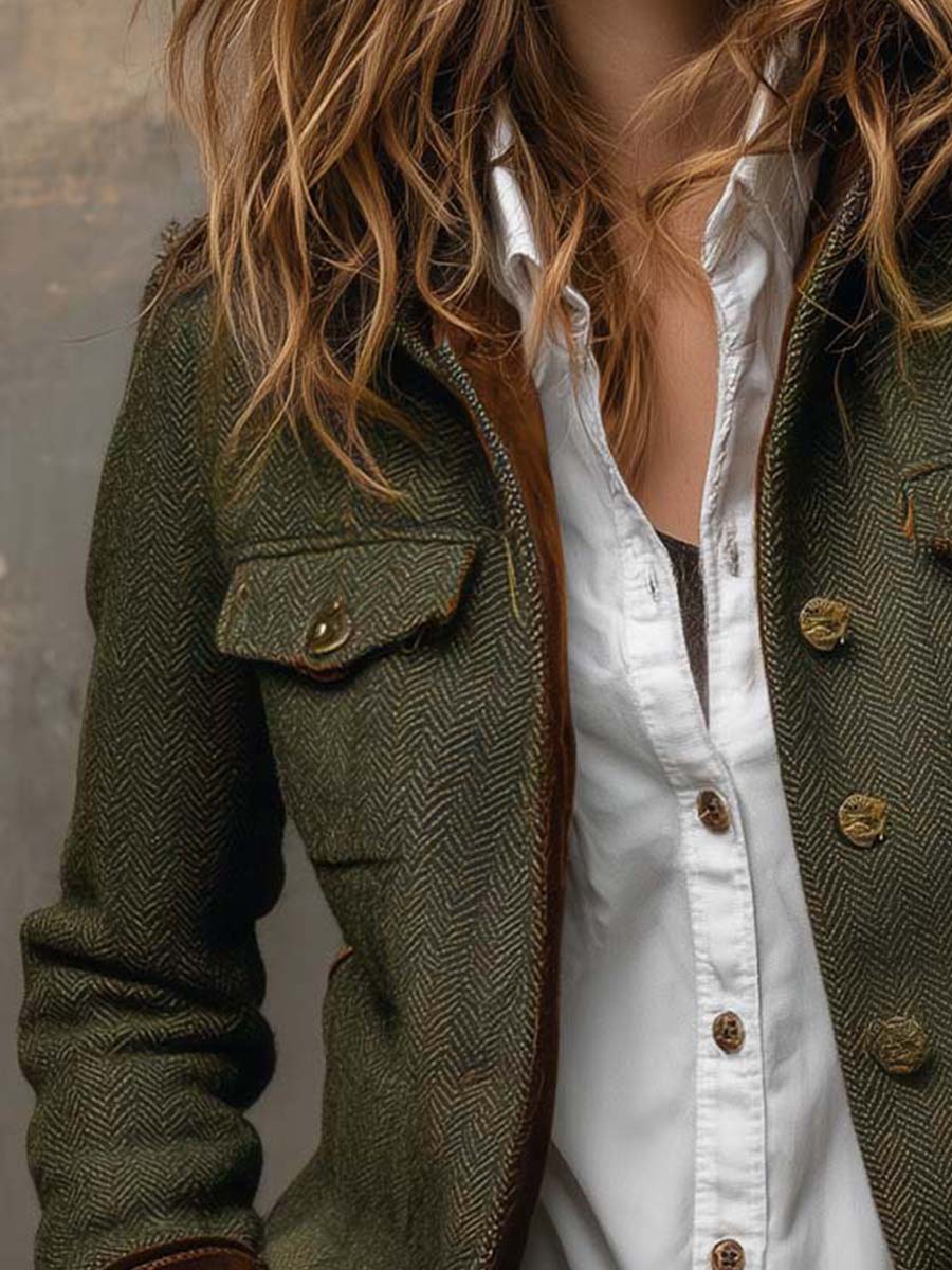 Dolores – Blazer en sergé à bordure contrastante