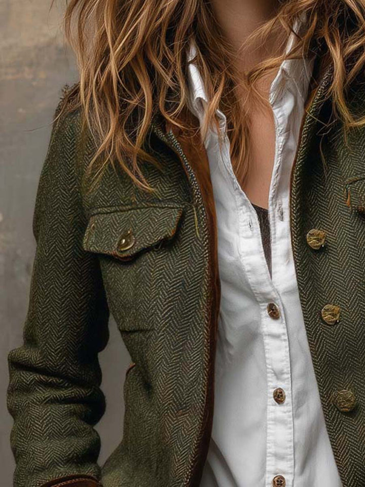 Dolores – Blazer en sergé à bordure contrastante