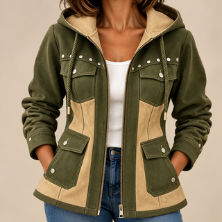 Veronica | Veste bimatière à capuche
