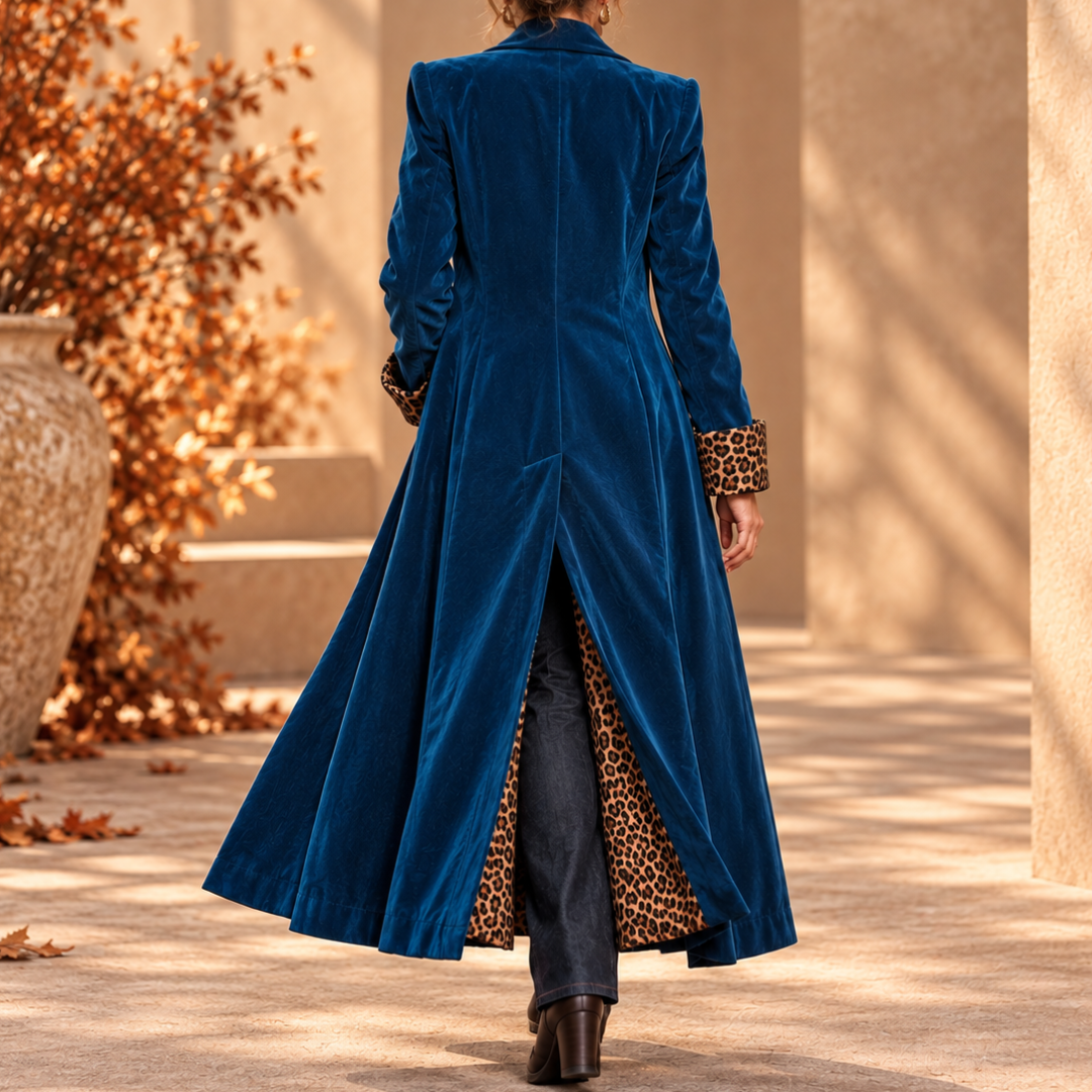 Madison | Manteau long en velours à la coupe tailleur
