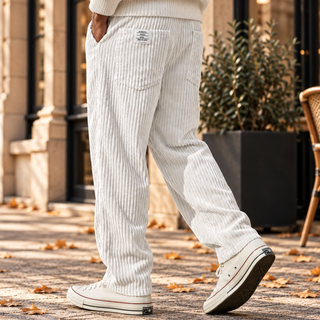 Laurent | Pantalon en velours côtelé à taille élastique
