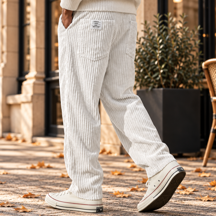 Laurent | Pantalon en velours côtelé à taille élastique