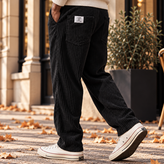 Laurent | Pantalon en velours côtelé à taille élastique