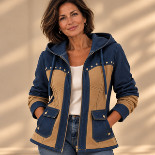 Veronica | Veste bimatière à capuche