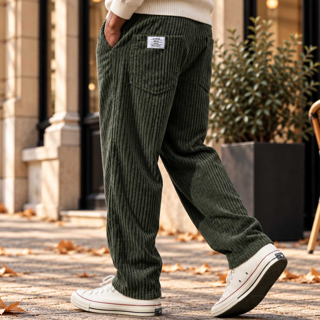 Laurent | Pantalon en velours côtelé à taille élastique