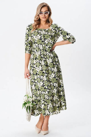 Florine™ — Robe midi florale élégante et féminine