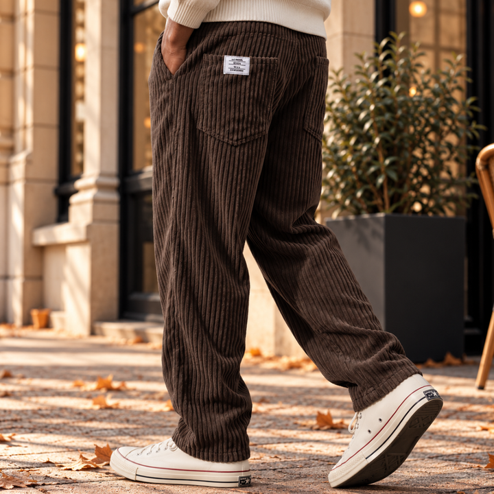 Laurent | Pantalon en velours côtelé à taille élastique