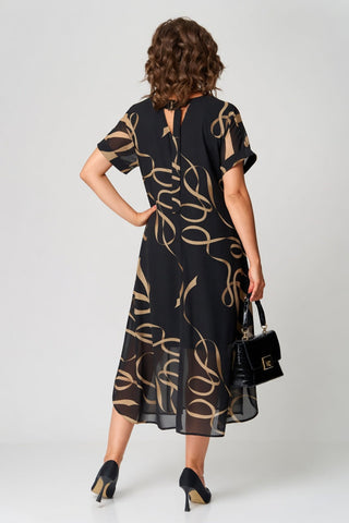 Edmée™ – Robe fluide graphique, élégance assumée
