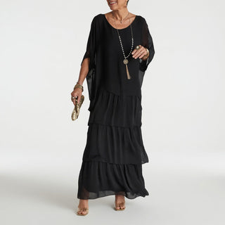 Émeline™ — Robe maxi fluide à volants bohème