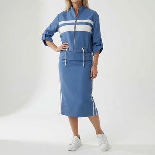 Bérénice™ — Ensemble crop top et jupe midi coordonné