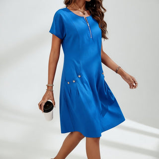 Célestelle™ — Robe courte 100% coton fraîcheur naturelle