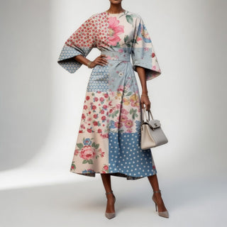 Mirabelle™ – Robe kimono florale, grâce orientale