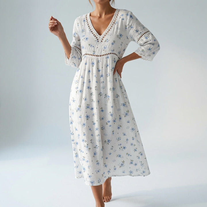 Maricella™ — Robe florale fluide élégance romantique