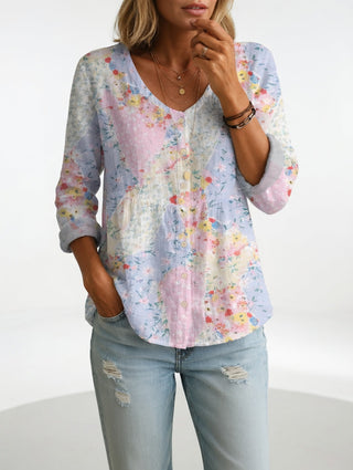 Maréline™ — Blouse florale élégance douce naturelle