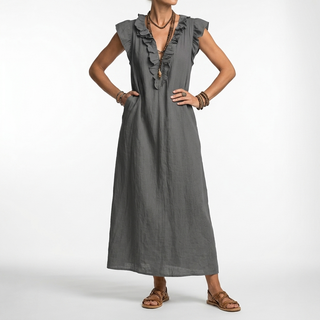 Terrale™ — Robe maxi bohème poches élégance naturelle