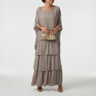 Émeline™ — Robe maxi fluide à volants bohème
