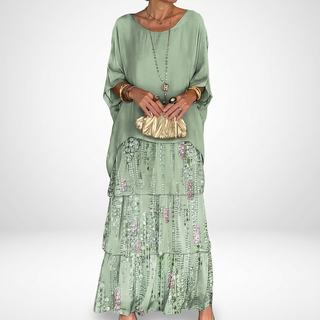 Émeline™ — Robe maxi fluide à volants bohème