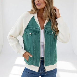 Coraline™ — Veste casual contrastée élégance moderne