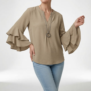 Mélorisse™ — Blouse fluide manches volantées élégantes