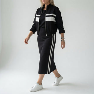 Bérénice™ — Ensemble crop top et jupe midi coordonné