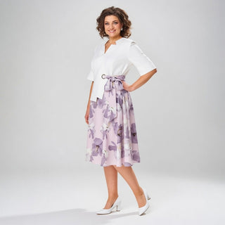 Mélusine™ — Ensemble jupe florale élégance romantique
