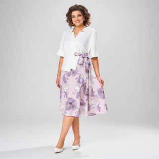 Mélusine™ — Ensemble jupe florale élégance romantique