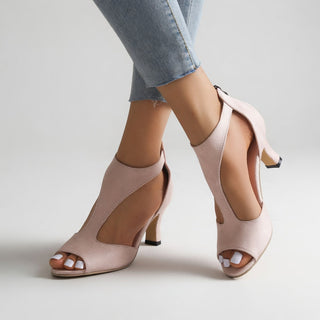 Damienne™ – Sandale talon suède, élégance de soirée