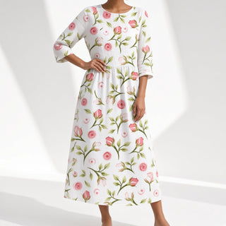 Éloravie™ — Robe brodée fluide charme estival