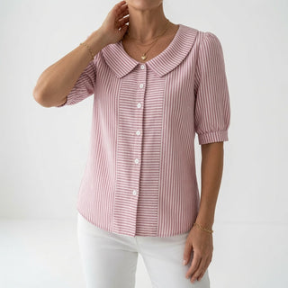 Zélie™ — Blouse à manches bouffantes rayée élégante