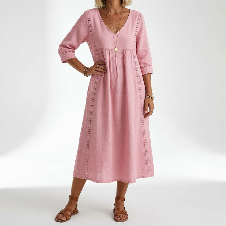 Éléonisse™ — Robe midi fluide élégance naturelle