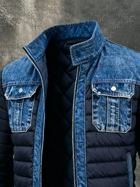 Lucien™ | Veste hybride en denim matelassé
