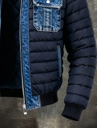 Lucien™ | Veste hybride en denim matelassé