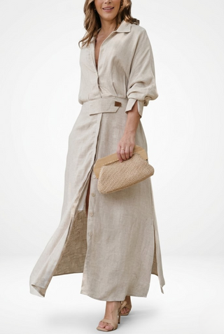 Aurélia™ — Robe longue fluide élégance naturelle